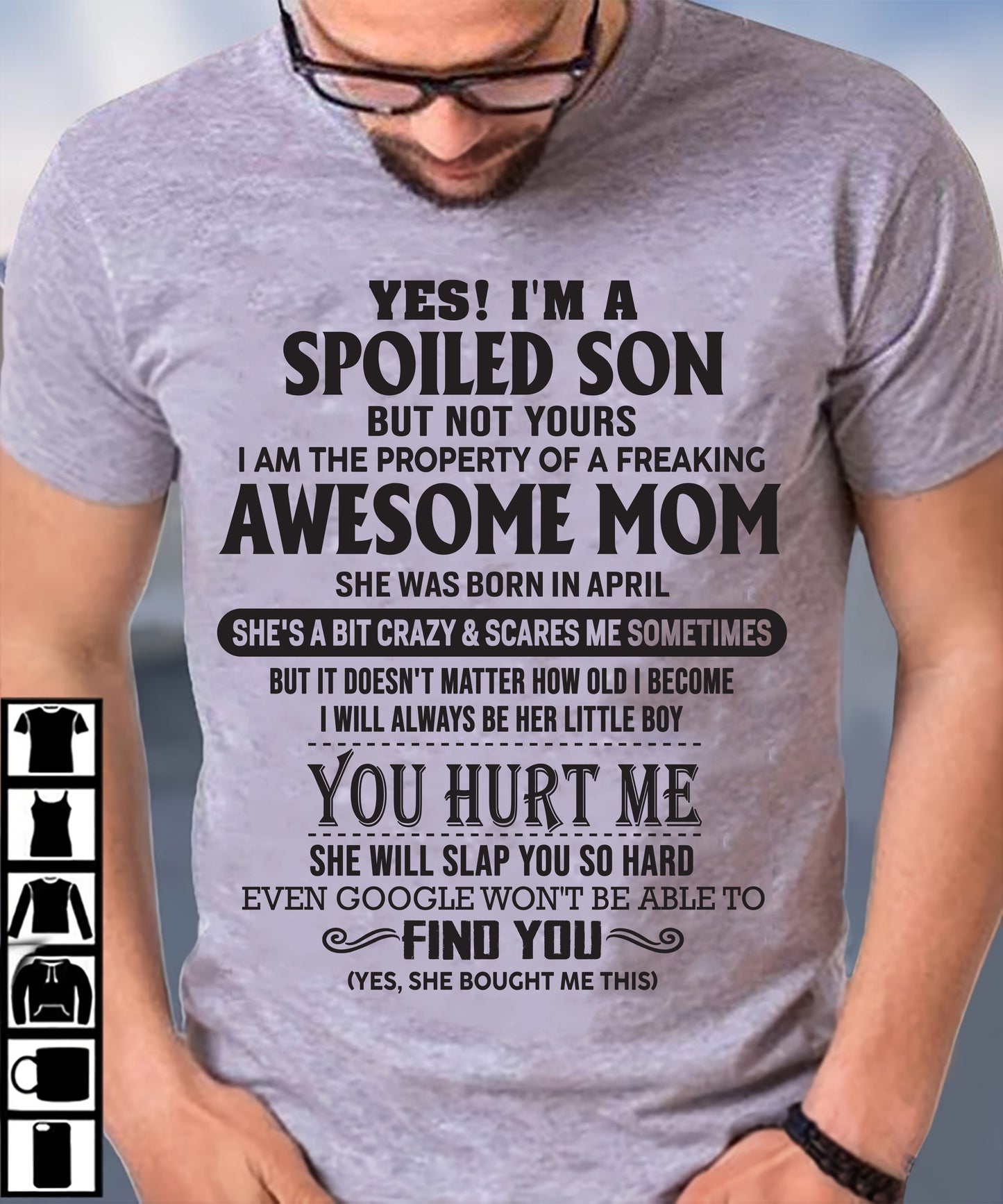 April - Awesome Mom - Perfect gift for your son (SKU-MS01-04)