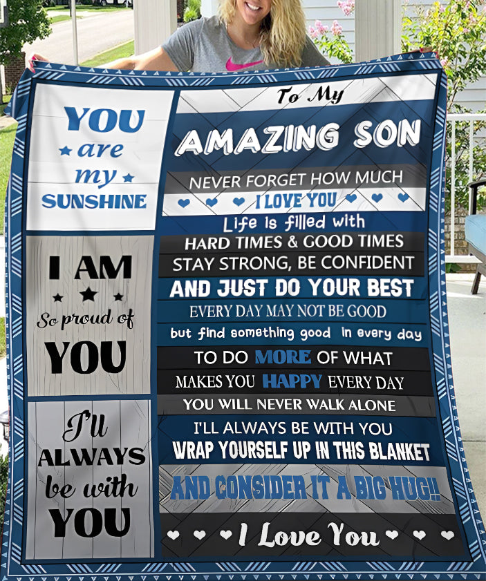 To My Amazing Son - From Mom - Blanket