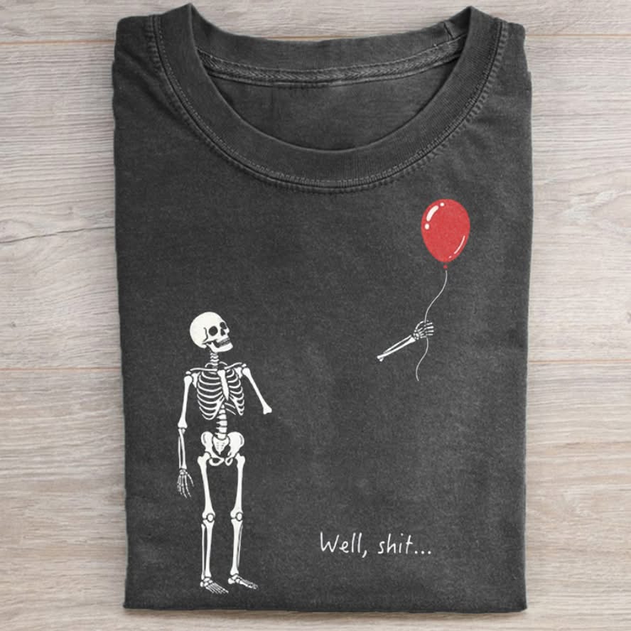 Skeleton Lost Balloon T-shirt - TW00