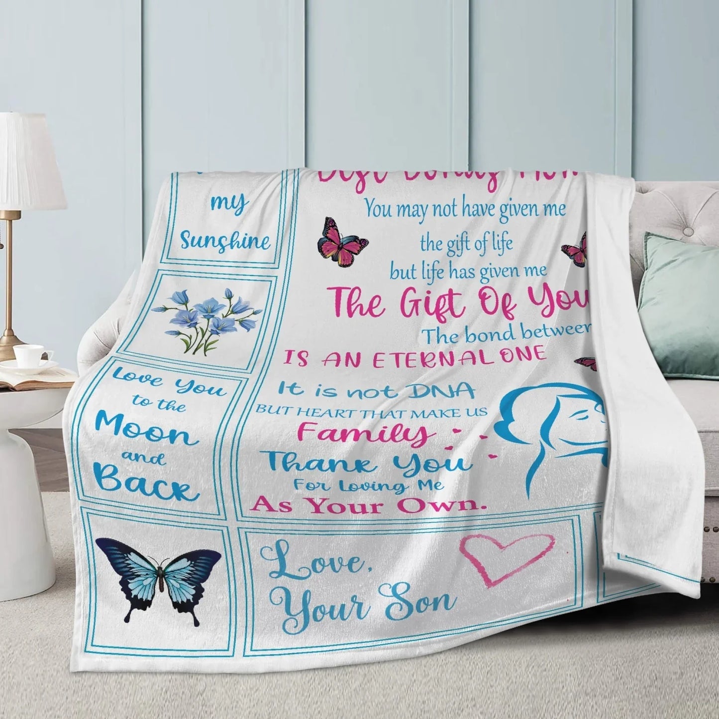 Best Bonus Mom Blanket - from son