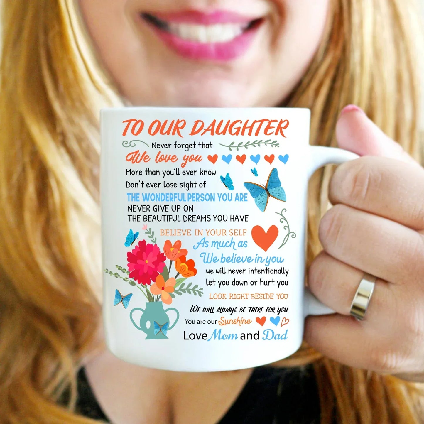 TO DAUGHTER MUG - GIFT FROM MOM & DAD - TWINEHEARTS