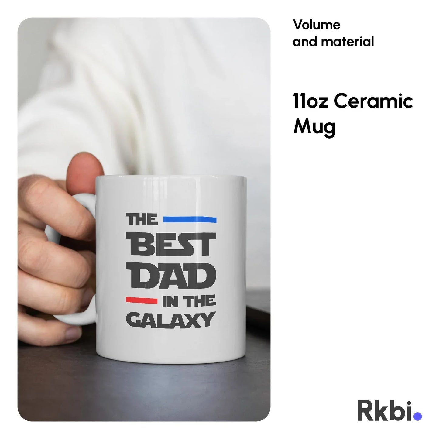 BEST DAD IN THE GALAXY MUG - GIFT FROM DAUGHTER - TWINEHEARTS