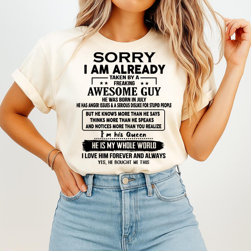 July - Awesome Guy - Perfect gift for your girlfriend or wife (SKUT08-11-07)