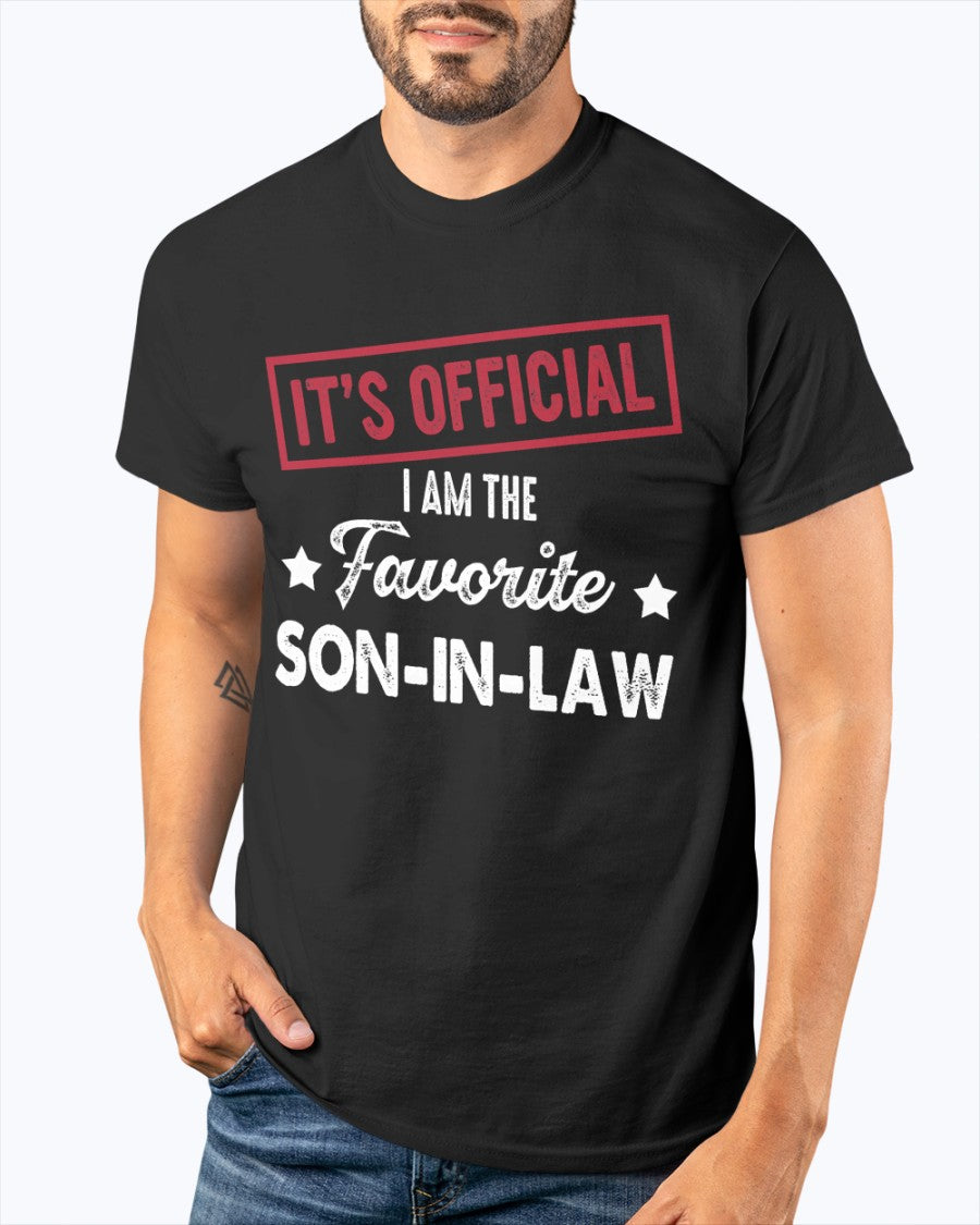 It's Official I'm The Favorite Son-In-Law T-Shirt (SKU-SIL03)