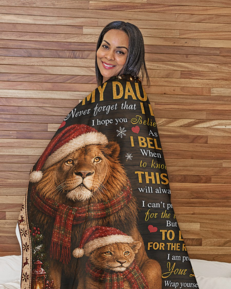 Merry Christmas Blanket Gift for Your Daughter From Dad - Noel (SKU2607-247)
