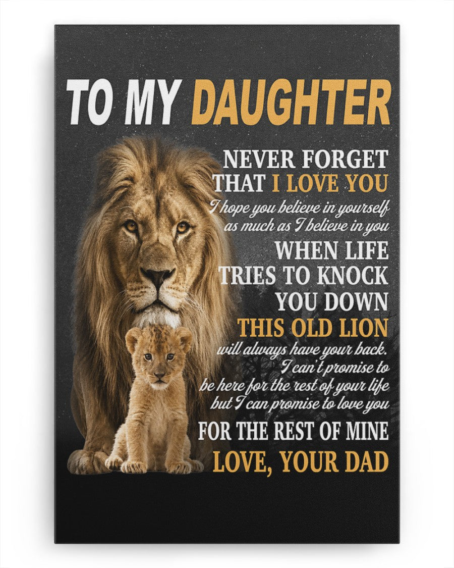 CANVAS FOR DAUGHTER - BEST GIFT FROM DAD - TW07-00 (SKU2605-54)