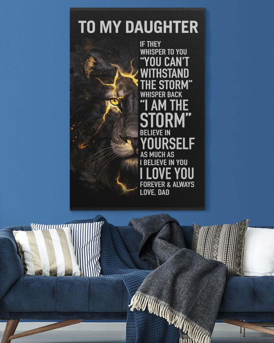 To My Daughter From Dad Canvas (SKU2604-109)