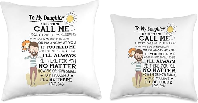 To My Daughter From Dad Pillow