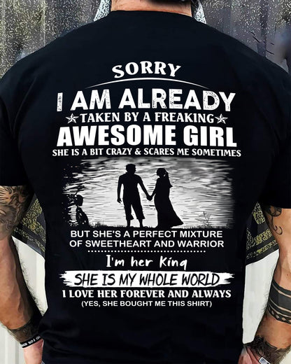 Funny Boyfriend, Husband T-Shirt - Perfect Gift from Girlfriend, Wife for Anniversary or Birthday (SKU11-08-00) TW07-00