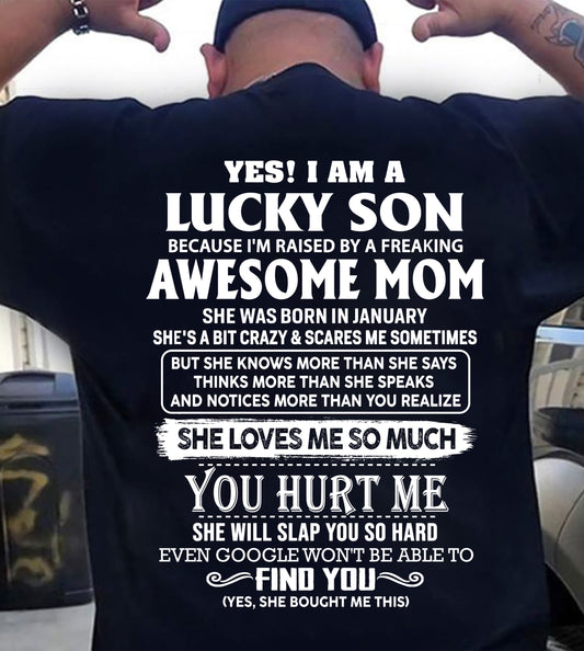 January - Awesome Mom - Perfect gift for your Lucky Son - TW01 - (SKU2608-592-01)