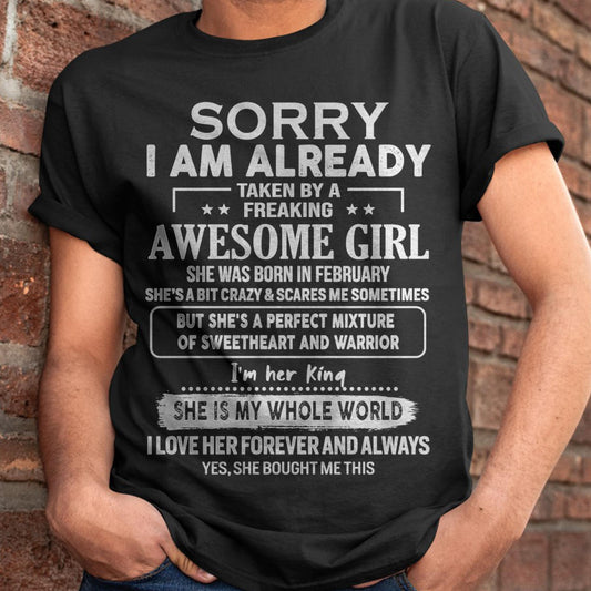 February - Awesome Girl - Perfect Gift For Your Boyfriend, Husband (SKU06-39-02)