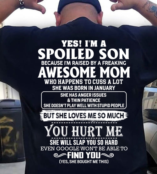 January - Awesome mom - Special gift for your son (SKU2609-153-01)