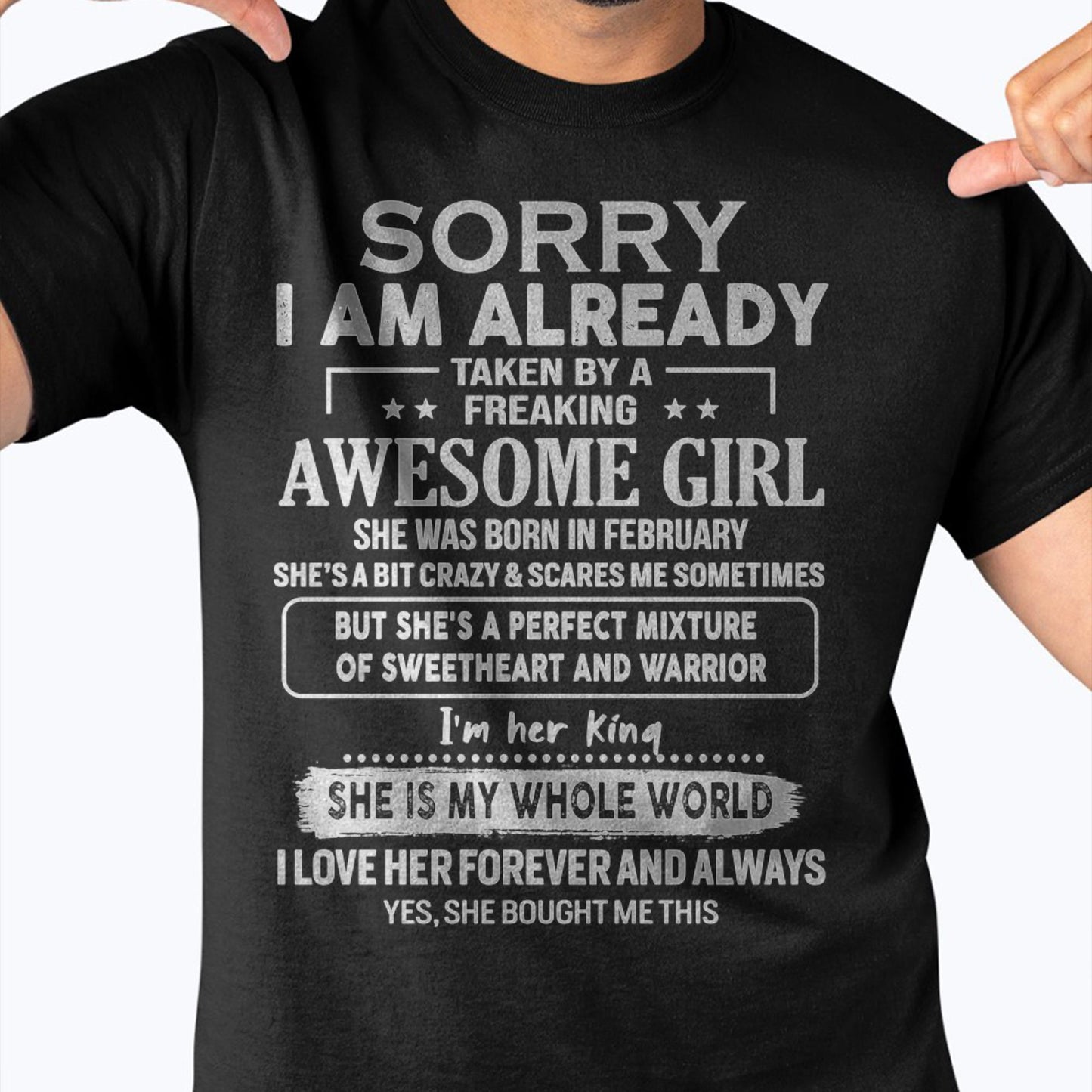 February - Awesome Girl - Perfect Gift For Your Boyfriend, Husband (SKU06-39-02)
