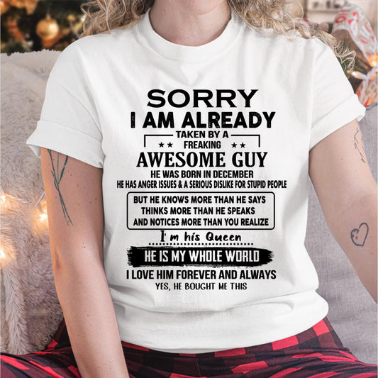December - Awesome Guy - Perfect gift for your girlfriend or wife (SKUT08-11-12)