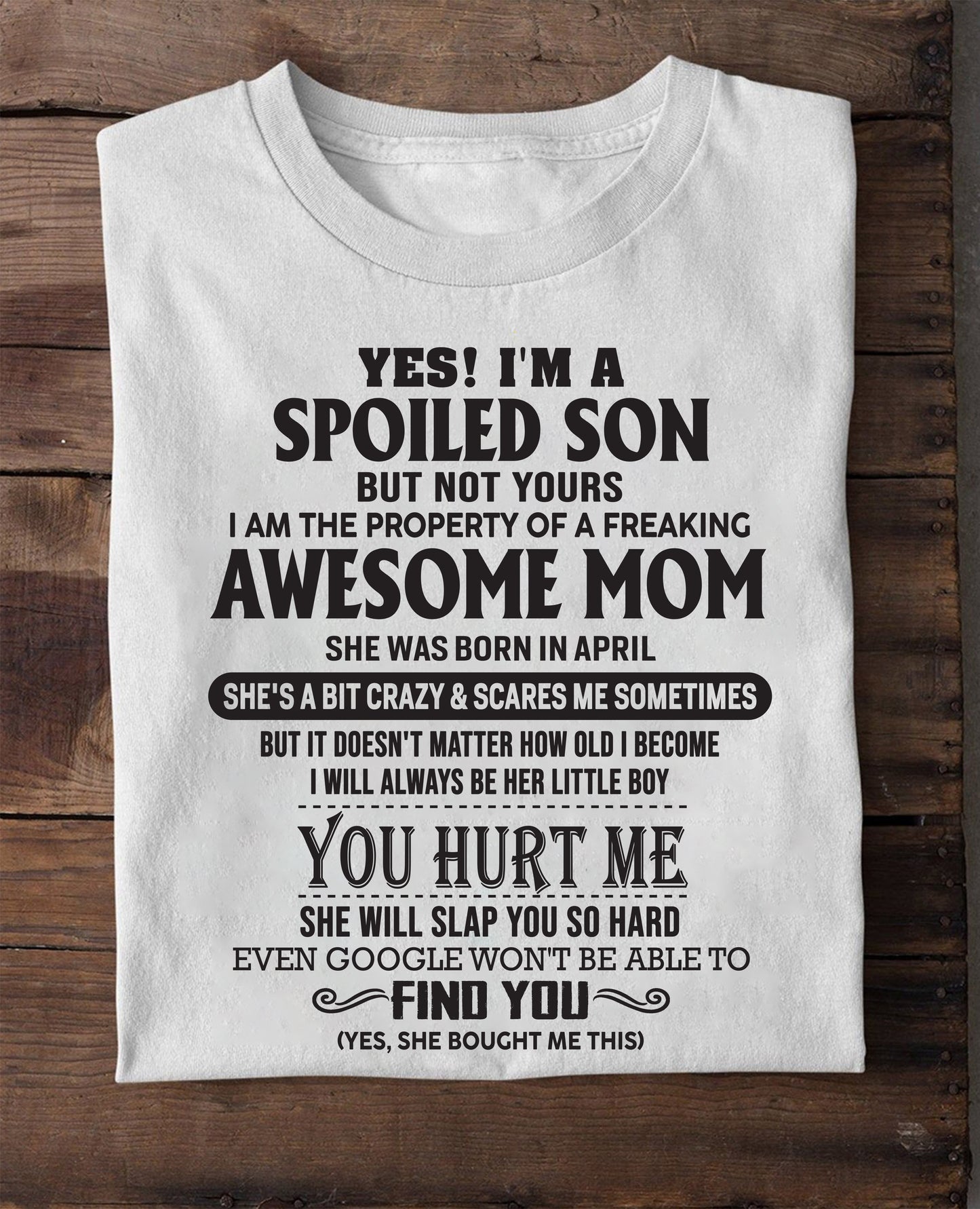 April - Awesome Mom - Perfect gift for your son (SKU-MS01-04)