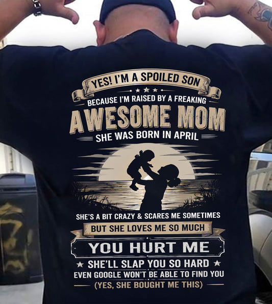 April - Awesome mom - Perfect gift for your Son (SKU2607-275-04)