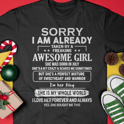 July - Awesome Girl - Perfect Gift For Your Boyfriend, Husband (SKU06-39-07)