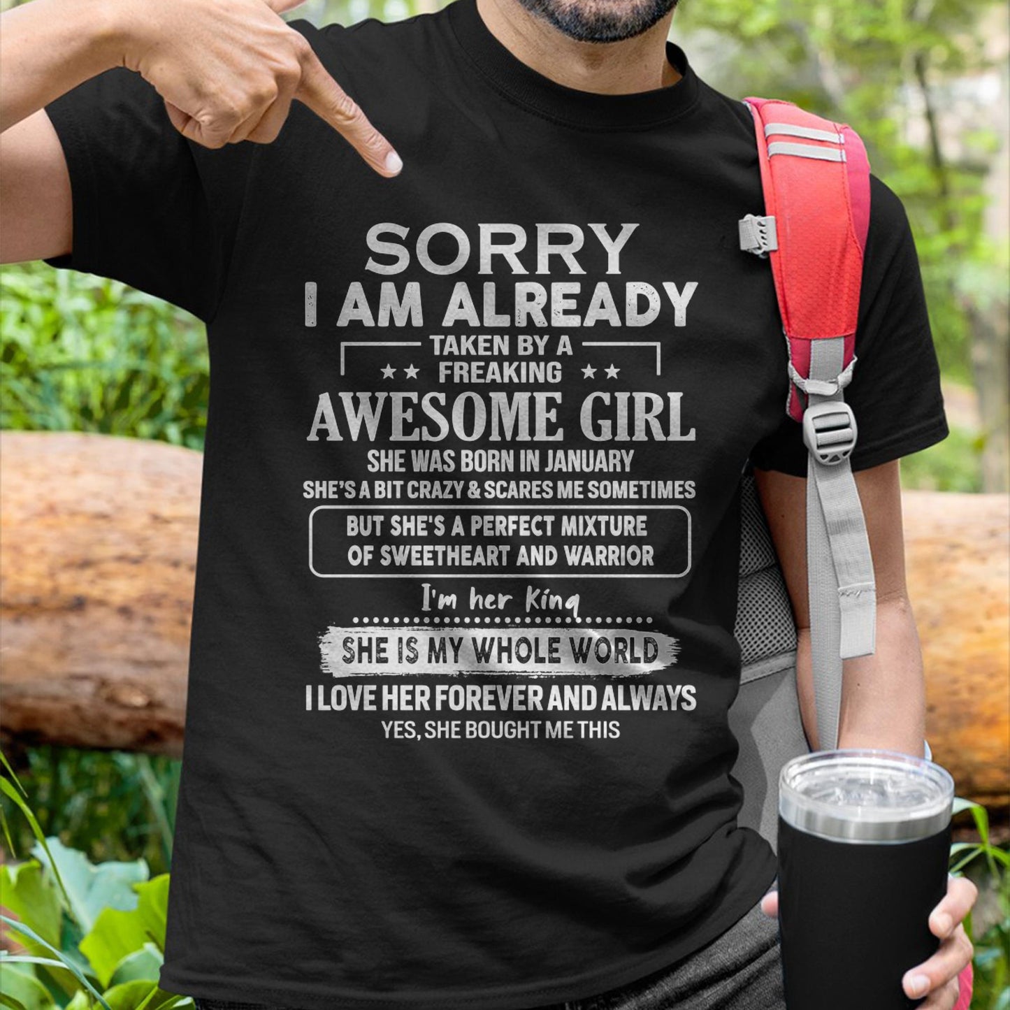 January - Awesome Girl - Perfect Gift For Your Boyfriend, Husband (SKU06-39-01)