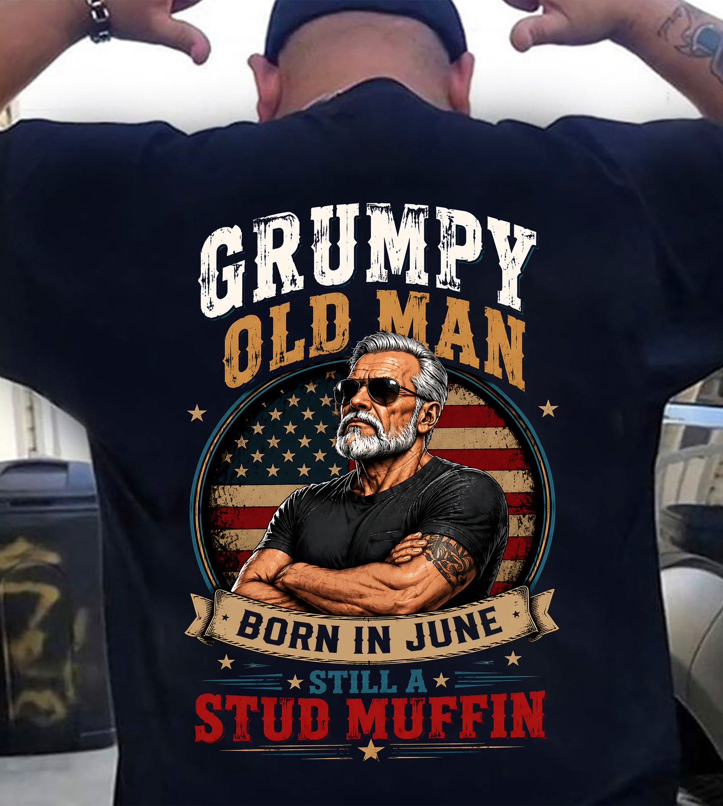 June - GRUMPY OLD MAN - T-SHIRT FOR MEN - (SKU2607-333-06)
