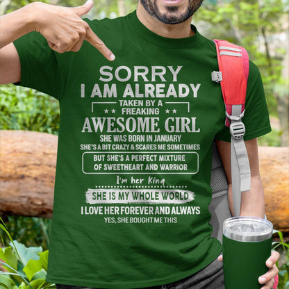 January - Awesome Girl - Perfect Gift For Your Boyfriend, Husband (SKU06-39-01)