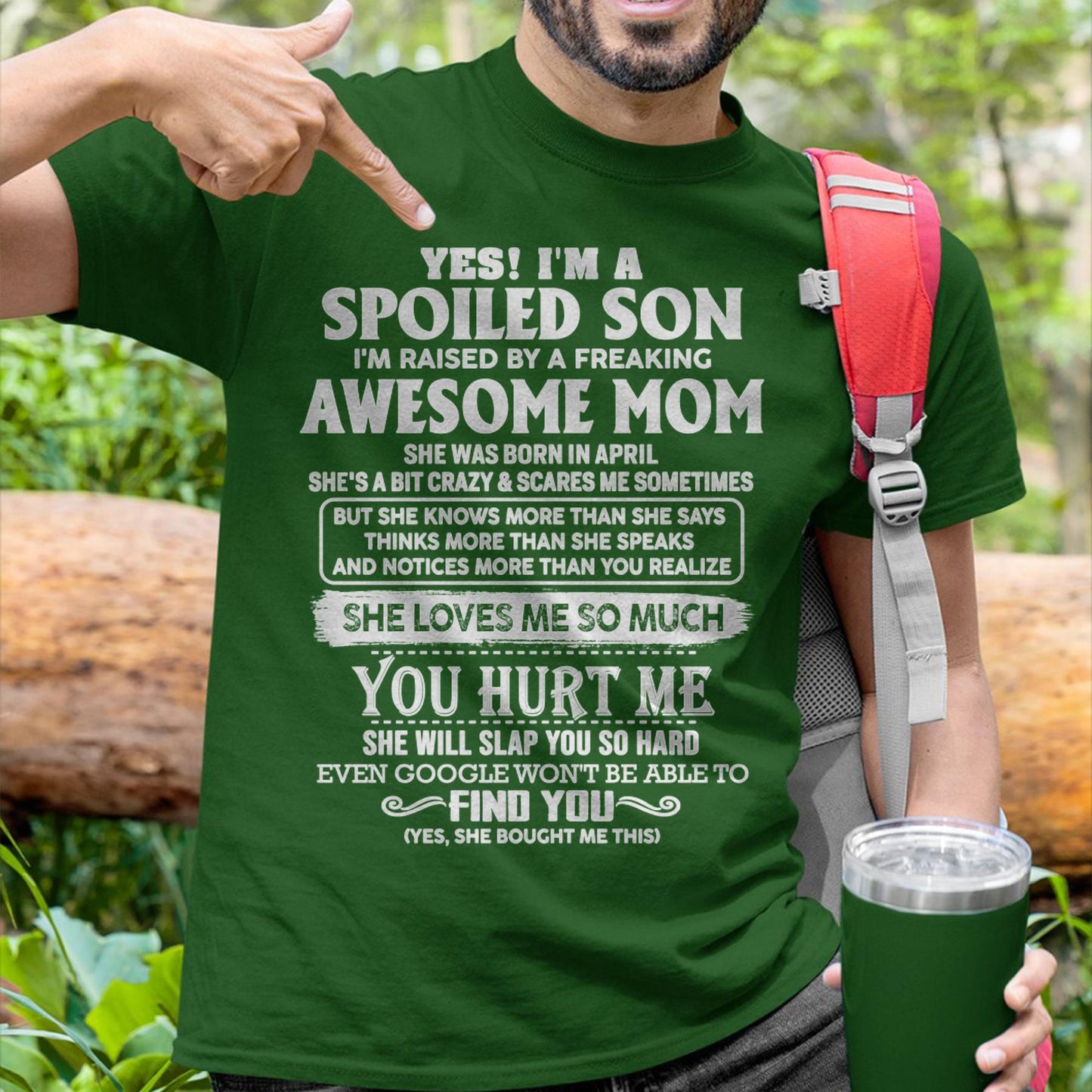 April - Awesome Mom - Perfect Gift For Your Spoiled Son (SKU05-47-04)