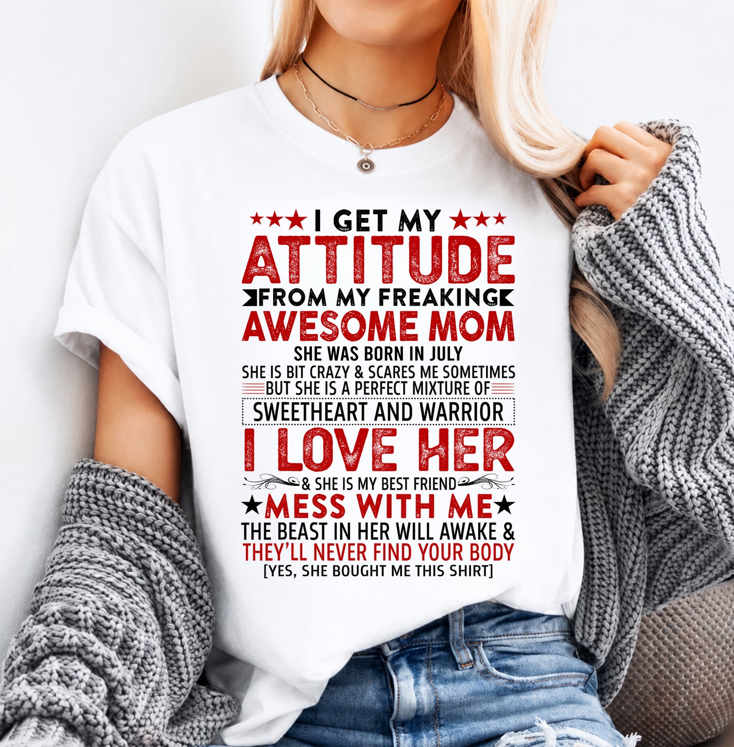 July - Awesome Mom - Perfect gift for your daughter (SKU2607-338-07)