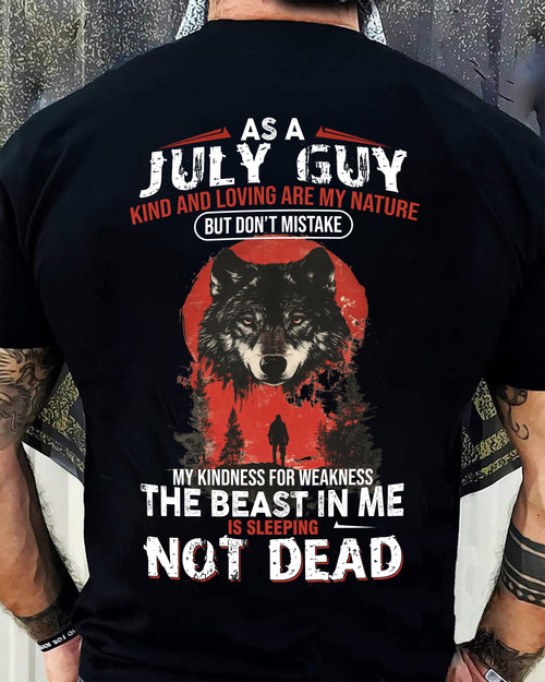 JULY - KIND AND LOVING ARE MY NATURE - BIRTHDAY T-SHIRT FOR MEN - NTTD07 (SKU26T-01-17-07)
