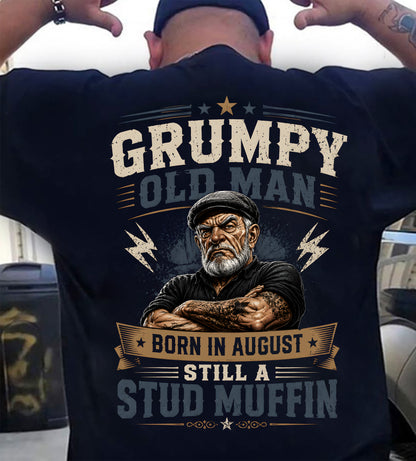 August - GRUMPY OLD MAN - T-SHIRT FOR MEN - (SKU2608-52-08)
