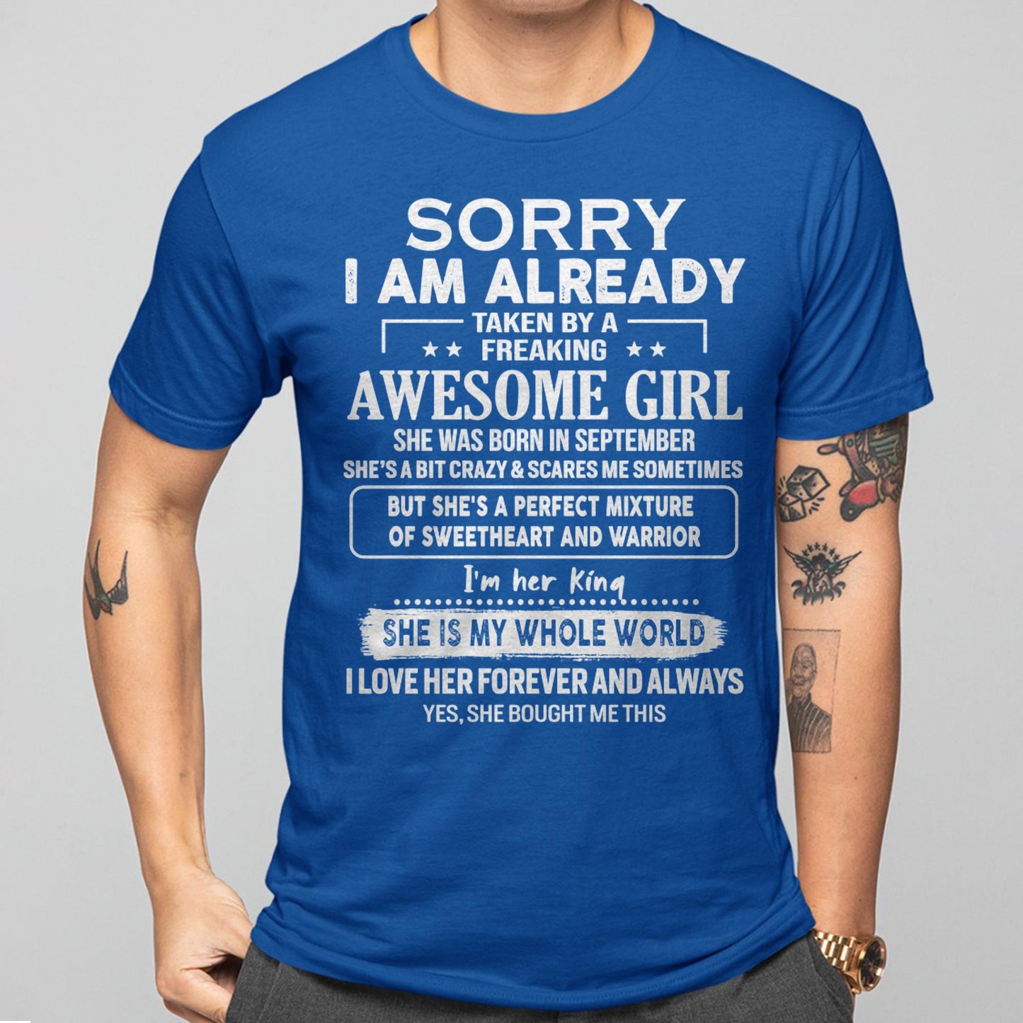 September - Awesome Girl - Perfect Gift For Your Boyfriend, Husband (SKU06-39-09)