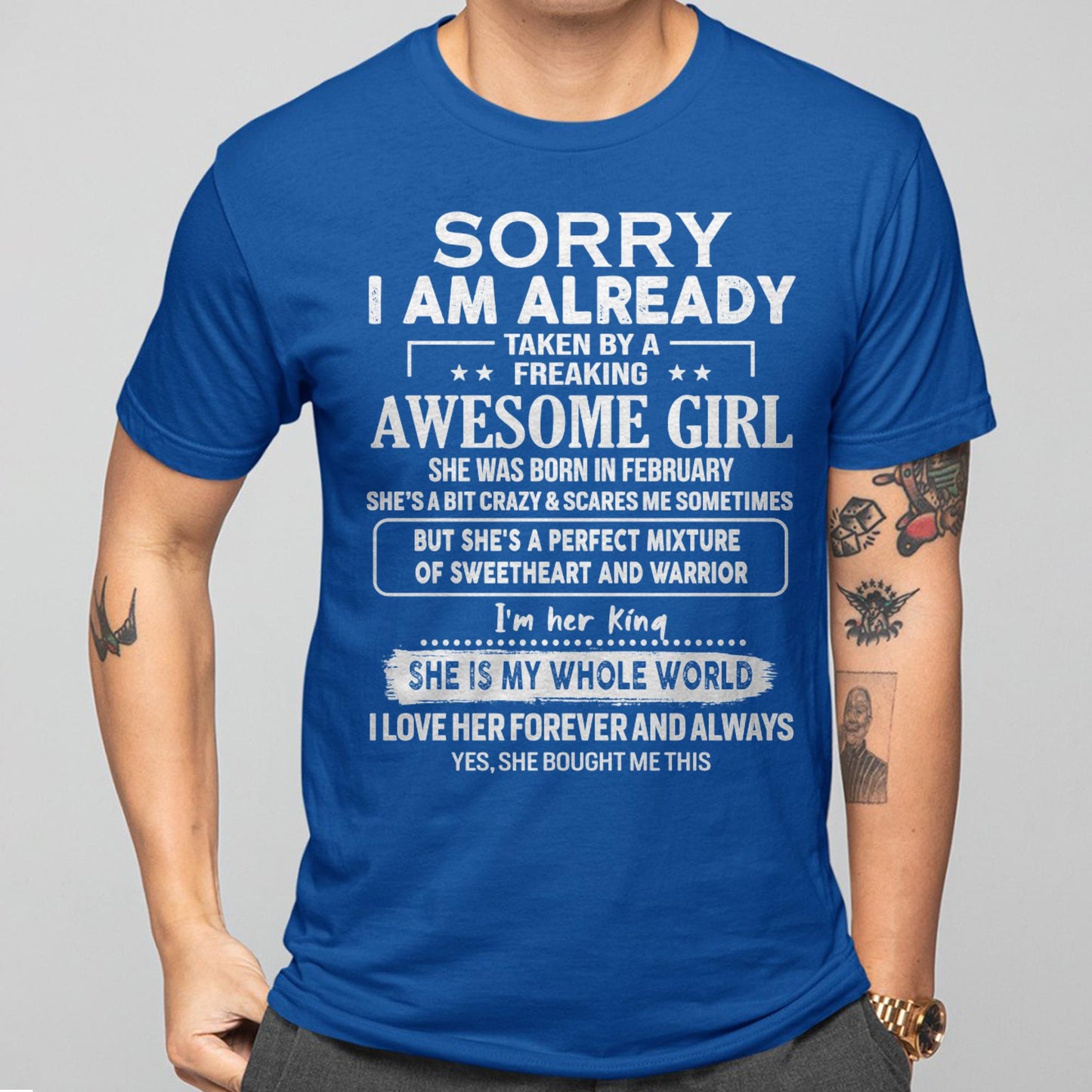 February - Awesome Girl - Perfect Gift For Your Boyfriend, Husband (SKU06-39-02)