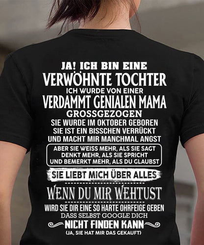 Oktober - Fantastische Mama – Perfektes Geschenk für deine Tochter (SKU2605-341-10)