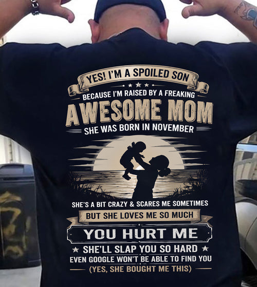 November - Awesome mom - Perfect gift for your Son (SKU2607-275-11)