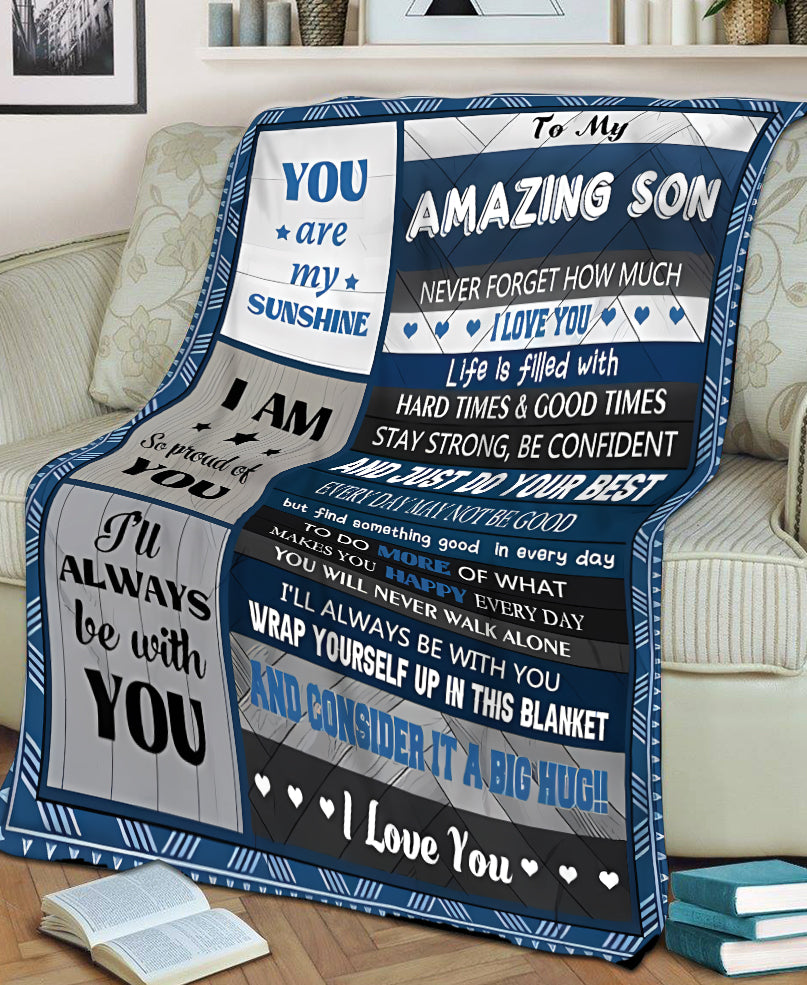 To My Amazing Son - From Mom - Blanket