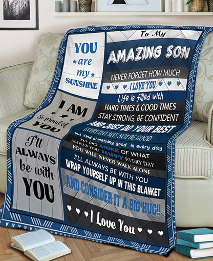 To My Amazing Son - From Mom - Blanket