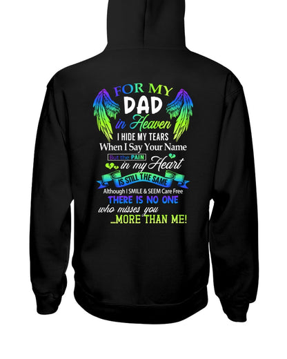 Personalized Memorial T-Shirt for Dad in Heaven - In Loving Memory Shirt, Miss You Dad Gift (SKUDAD) TW07-00