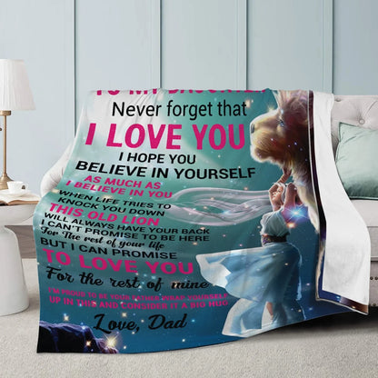 Daughter Never Forget Blanket - from dad