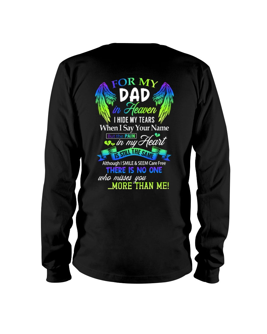 Personalized Memorial T-Shirt for Dad in Heaven - In Loving Memory Shirt, Miss You Dad Gift (SKUDAD) TW07-00