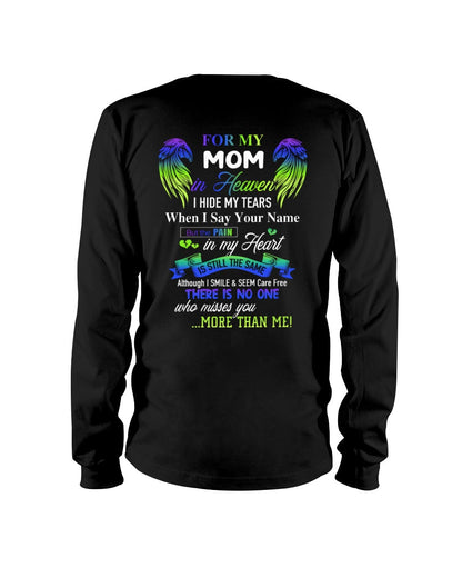 Personalized Memorial T-Shirt for Mom in Heaven - In Loving Memory Shirt, Miss You Mom Gift (SKUMOM) TW07-00