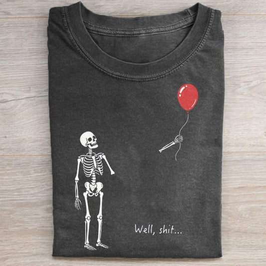 Skeleton Lost Balloon T-shirt - TW00