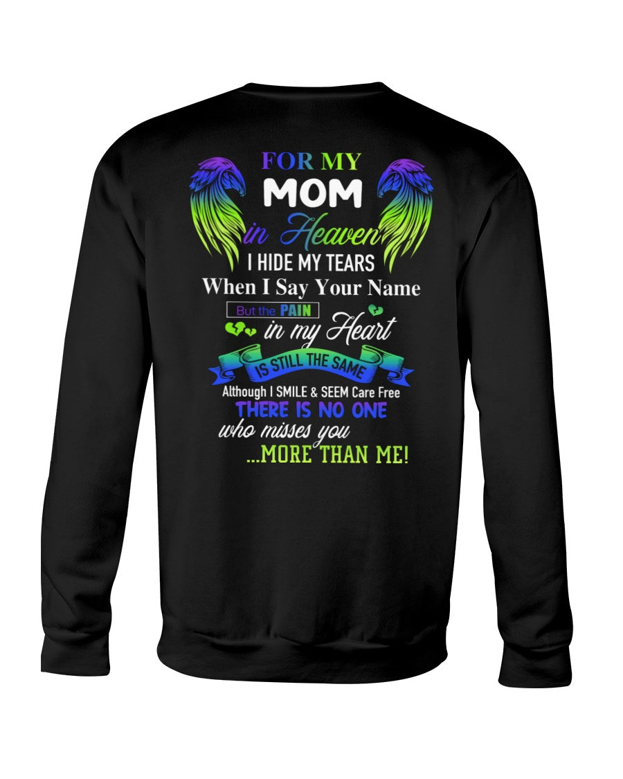 Personalized Memorial T-Shirt for Mom in Heaven - In Loving Memory Shirt, Miss You Mom Gift (SKUMOM) TW07-00
