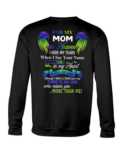 Personalized Memorial T-Shirt for Mom in Heaven - In Loving Memory Shirt, Miss You Mom Gift (SKUMOM) TW07-00