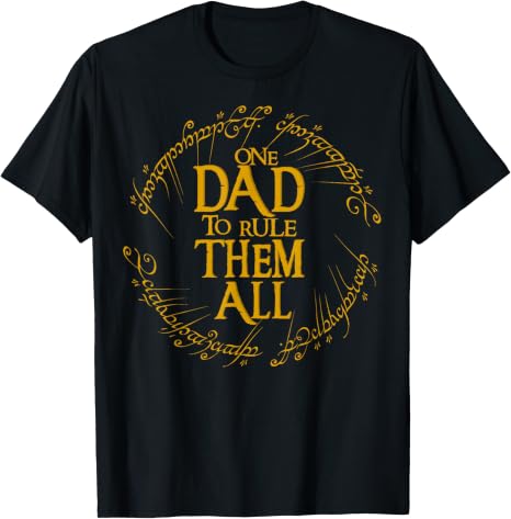 One Dad to Rule Them All Funny Fantasy Nerd Dad Graphic T-Shirt