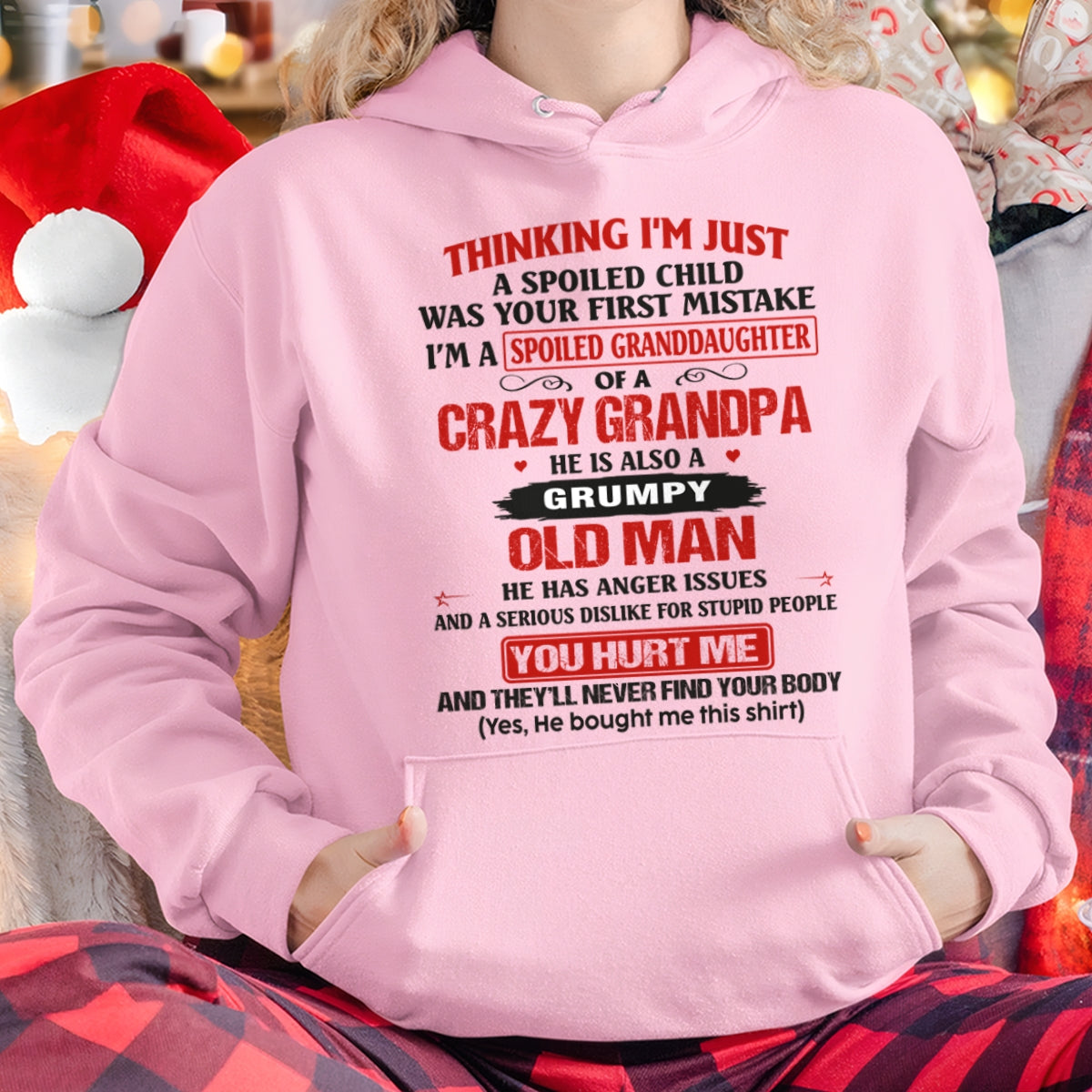 Spoiled Granddaughter of a Crazy Grandpa Shirt – Birthday Gift from Grandpa / Man - tw00 (SKU12-200-00)