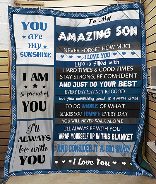 To My Amazing Son - From Mom - Blanket