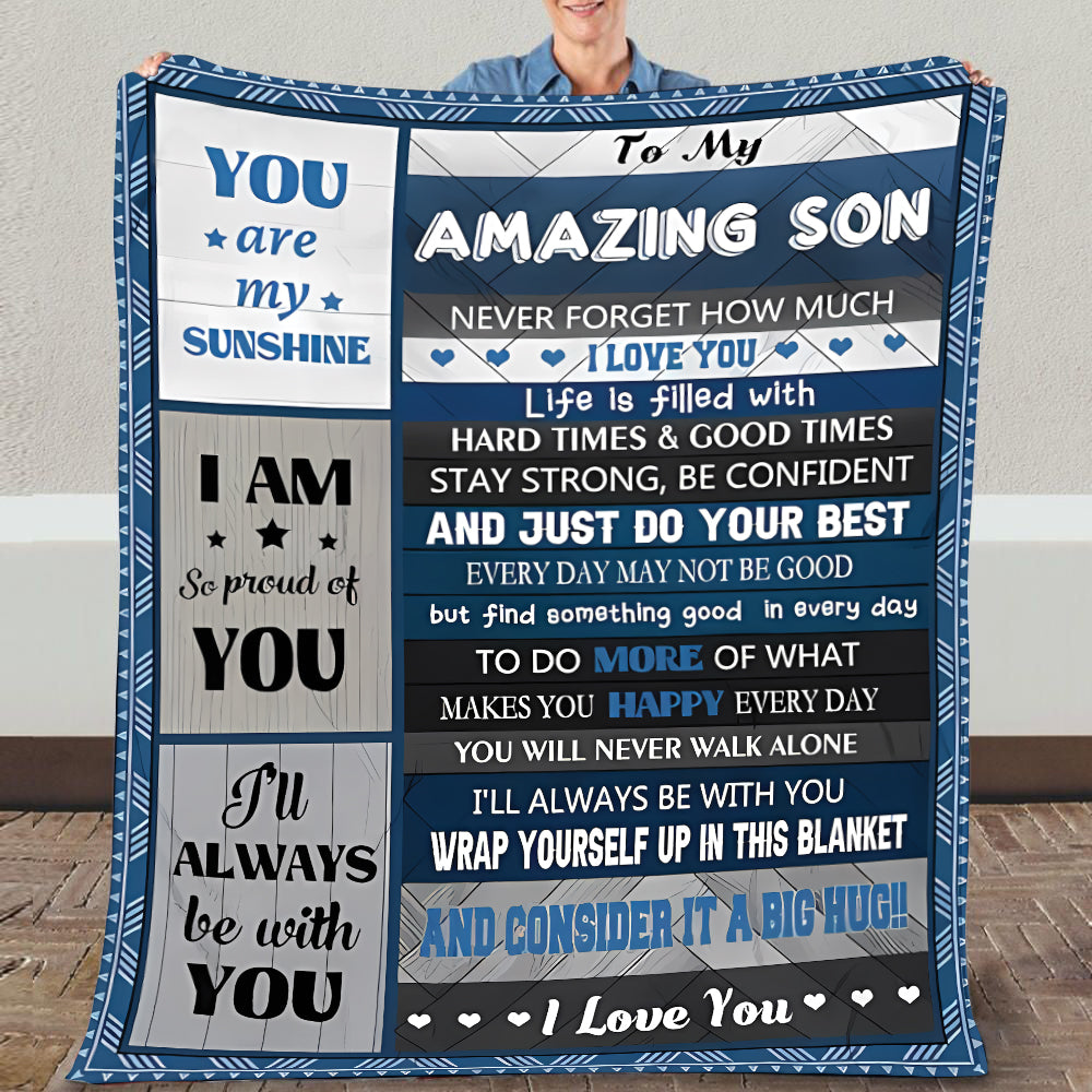 To My Amazing Son - From Mom - Blanket