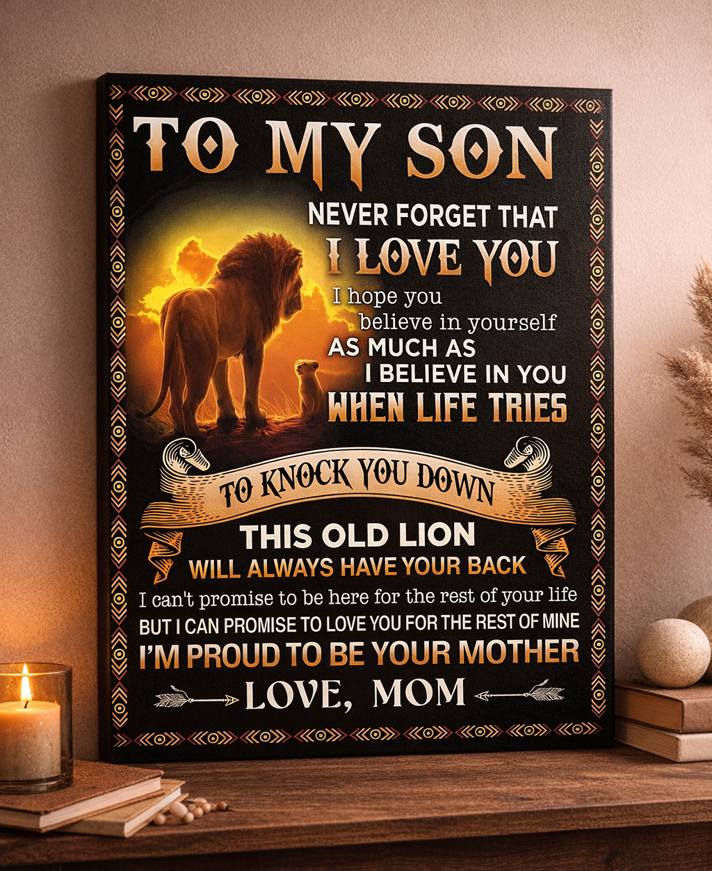 CANVAS FOR SON - BEST GIFT FROM MOM - TW07-00 (SKU2604-149)