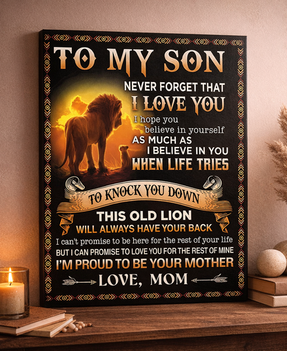 CANVAS FOR SON - BEST GIFT FROM MOM - TW07-00 (SKU2604-149)