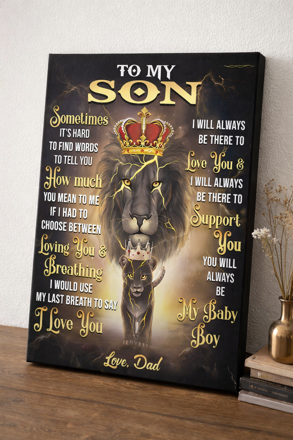 CANVAS FOR SON - BEST GIFT FROM DAD - TW07-00 (SKU2604-139)