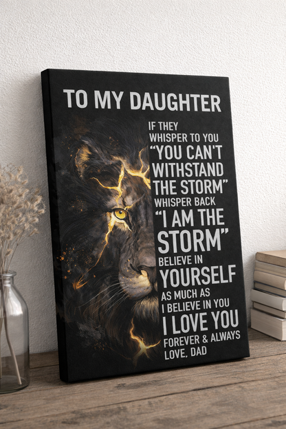 To My Daughter From Dad Canvas (SKU2604-109)