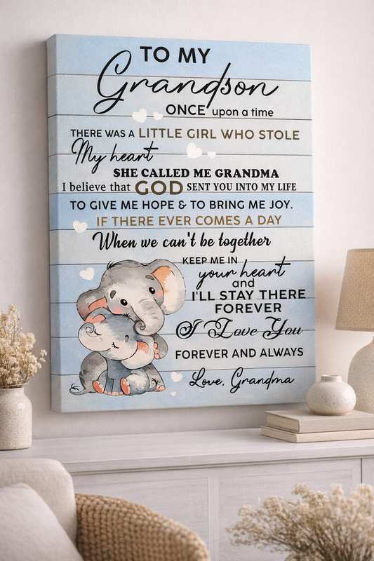 To My Grandson From Grandma Canvas (SKU2604-148)